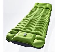 Lightweight Inflatable Sleeping Pad for Outdoor Adventures, Fast Inflation Technology for Ultimate Comfort (Army yellow and gray)