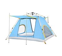 Lightweight Instant Pop Up Tent for 3 To 4 Person Automatic Opening Hydraulic Double Layer Portable Automatic Tent Family Camping Tent with Porch