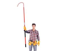 Lightweight Insulated Handle Rescue Hook Detachable High Voltage Insulated Rescue Hook for Factory/Home, Fiberglass High Voltage Insulated Rescue Hook with Canvas Bag, for Power Tower Substation Elec