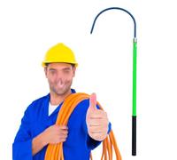 Lightweight Insulated Rescue Hook, Rescue Hook For Firefighters And Electricians With Electric Shock Protection, 10 Kv-220 Kv High Voltage Rescue Hook, 1 M, 1.5 M, 2 M, 3,Green-2m/78.7in/6.5ft