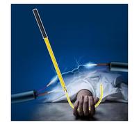 Lightweight Insulated Rescue Hook with Pole, 10kV-220kV Body Rescue Rod Kit with 16.5" Opening, Emergency Lifeguard Stick for Electrician/Power Lineman(Red,4.9ft/59in/1.5m) (Yellow 9.8ft/118in/3