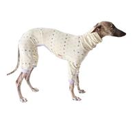 Lightweight Italian Greyhound Jumper，Turtleneck Whippet Four-Legs Cotton Pajamas Soft Dog Onesie Loungewear Dogs Jumpsuit, Light Purple Heart_S