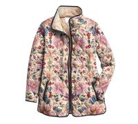 Lightweight Jackets for Women Uk Vintage Floral Print Quilted Jackets for Women Fall Winter Lightweight Padded Jacket Casual Button Down Puffer Jackets Cold Weather Holiday Going Out Outwear 2025
