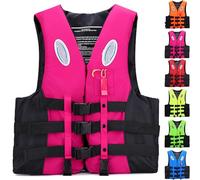 Lightweight Kayak Vest for Adults - High Buoyancy 50N Paddle Board Life Jacket | Adjustable, Quick-Dry & Non-Bulky for Women/Men (Reflective + Whistle, S-3XL),2XL,Pink