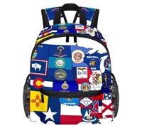 Lightweight Kids Backpack Kindergarten School Bag Child Rucksack Daypack for 3-8 Years Old America Map