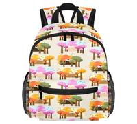 Lightweight Kids Backpack Kindergarten School Bag Child Rucksack Daypack for 3-8 Years Old Baobab Trees Africa Pattern