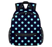 Lightweight Kids Backpack Kindergarten School Bag Child Rucksack Daypack for 3-8 Years Old Blue Black Polka Dot
