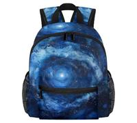 Lightweight Kids Backpack Kindergarten School Bag Child Rucksack Daypack for 3-8 Years Old Blue Galaxy Swirl