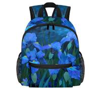 Lightweight Kids Backpack Kindergarten School Bag Child Rucksack Daypack for 3-8 Years Old Blue Irises at Night