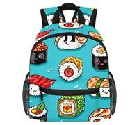 Lightweight Kids Backpack Kindergarten School Bag Child Rucksack Daypack for 3-8 Years Old Blue Sushi Japan