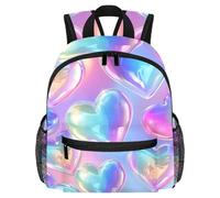 Lightweight Kids Backpack Kindergarten School Bag Child Rucksack Daypack for 3-8 Years Old Colorful Rainbow Love Hearts