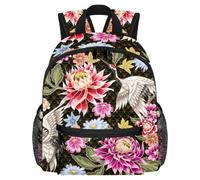 Lightweight Kids Backpack Kindergarten School Bag Child Rucksack Daypack for 3-8 Years Old Crane Chrysanthemum Graceful