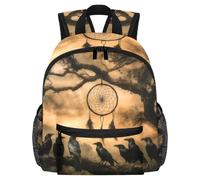 Lightweight Kids Backpack Kindergarten School Bag Child Rucksack Daypack for 3-8 Years Old Crows Dreamcatcher in the Wind