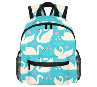 Lightweight Kids Backpack Kindergarten School Bag Child Rucksack Daypack for 3-8 Years Old Cute Cartoon Elegant Swan Pattern