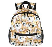Lightweight Kids Backpack Kindergarten School Bag Child Rucksack Daypack for 3-8 Years Old Cute Hipster Dogs Puppy Pattern