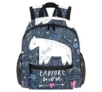 Lightweight Kids Backpack Kindergarten School Bag Child Rucksack Daypack for 3-8 Years Old Cute Polar Bear