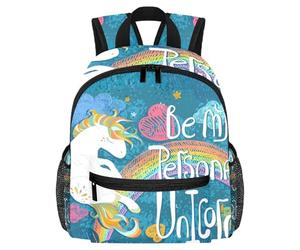 Lightweight Kids Backpack Kindergarten School Bag Child Rucksack Daypack for 3-8 Years Old Cute Unicorn Be My Person