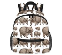 Lightweight Kids Backpack Kindergarten School Bag Child Rucksack Daypack for 3-8 Years Old Cute Wombats