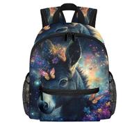 Lightweight Kids Backpack Kindergarten School Bag Child Rucksack Daypack for 3-8 Years Old Donkey Butterflies Color Galaxy