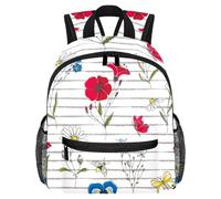 Lightweight Kids Backpack Kindergarten School Bag Child Rucksack Daypack for 3-8 Years Old Flower Floral Stripe