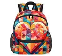 Lightweight Kids Backpack Kindergarten School Bag Child Rucksack Daypack for 3-8 Years Old Geometry Love Heart Pattern