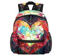 Lightweight Kids Backpack Kindergarten School Bag Child Rucksack Daypack for 3-8 Years Old Geometry Love Heart