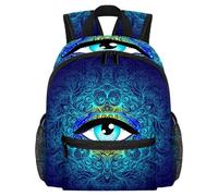 Lightweight Kids Backpack Kindergarten School Bag Child Rucksack Daypack for 3-8 Years Old Geometry Symbol Eye Blue