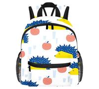 Lightweight Kids Backpack Kindergarten School Bag Child Rucksack Daypack for 3-8 Years Old Hedgehog Apple Yellow Blue Coral