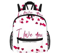 Lightweight Kids Backpack Kindergarten School Bag Child Rucksack Daypack for 3-8 Years Old I Love You Red Heart