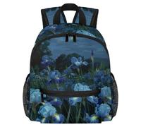 Lightweight Kids Backpack Kindergarten School Bag Child Rucksack Daypack for 3-8 Years Old Irises at Night