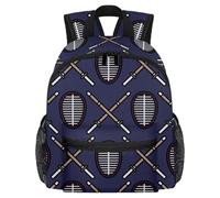 Lightweight Kids Backpack Kindergarten School Bag Child Rucksack Daypack for 3-8 Years Old Kendo Japan Navy
