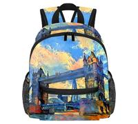 Lightweight Kids Backpack Kindergarten School Bag Child Rucksack Daypack for 3-8 Years Old London Tower Bridge