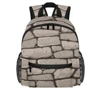 Lightweight Kids Backpack Kindergarten School Bag Child Rucksack Daypack for 3-8 Years Old Marble Black Gray Stone Pattern