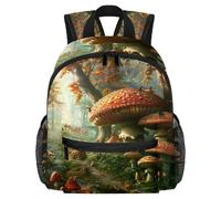 Lightweight Kids Backpack Kindergarten School Bag Child Rucksack Daypack for 3-8 Years Old Mushrooms in the Forest