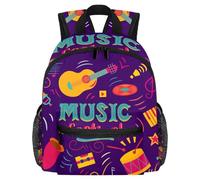 Lightweight Kids Backpack Kindergarten School Bag Child Rucksack Daypack for 3-8 Years Old Music Festival Instrument Guitar Violin Drum Jazz