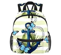 Lightweight Kids Backpack Kindergarten School Bag Child Rucksack Daypack for 3-8 Years Old Nautical Anchor Floral Butterfly Stripe