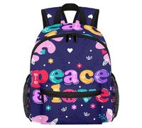Lightweight Kids Backpack Kindergarten School Bag Child Rucksack Daypack for 3-8 Years Old Peace and Love