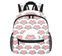 Lightweight Kids Backpack Kindergarten School Bag Child Rucksack Daypack for 3-8 Years Old Pink Flying Hearts Love
