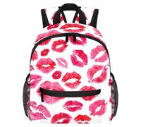 Lightweight Kids Backpack Kindergarten School Bag Child Rucksack Daypack for 3-8 Years Old Red Love Sexy Lips Pattern