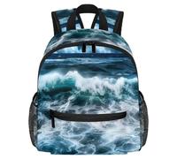 Lightweight Kids Backpack Kindergarten School Bag Child Rucksack Daypack for 3-8 Years Old Sea Ocean Waves