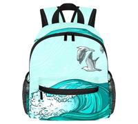 Lightweight Kids Backpack Kindergarten School Bag Child Rucksack Daypack for 3-8 Years Old Sea Waves