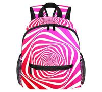 Lightweight Kids Backpack Kindergarten School Bag Child Rucksack Daypack for 3-8 Years Old Stripe Geometry Pink
