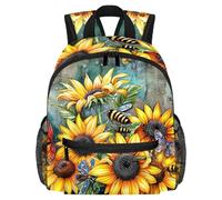 Lightweight Kids Backpack Kindergarten School Bag Child Rucksack Daypack for 3-8 Years Old Sunflowers Bee Butterfly
