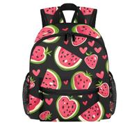Lightweight Kids Backpack Kindergarten School Bag Child Rucksack Daypack for 3-8 Years Old Watermelons Love Hearts Pattern