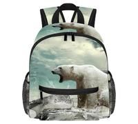 Lightweight Kids Backpack Kindergarten School Bag Child Rucksack Daypack for 3-8 Years Old White Polar Bear