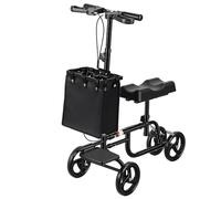 Lightweight Knee Scooter Foldable Knee Strap Replacement Medical Scooter with Dual Brake System - Mobility Aid for Post-Surgery Recovery and Fractures of Foot and Knöc