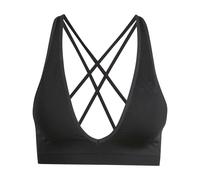 adidas Women's Workout Essentials Seamless Knit Light Support Bra, Black, M