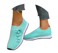 Lightweight Ladies Trainers,Ladies Trainers Green Size 6.5 Lightweight Casual Soft Sole Mesh Breathable Tennis Shoes Plantar Fasciitis Memory Foam Wide Fit Fashion Walking Running Hiking Sneakers