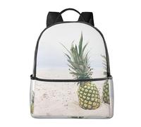 Lightweight Laptop Backpack For Work Travel, Pineapples On The Beach, Durable Casual Bookbag With Ergonomic Air Mesh Back, Spacious School Backpack For College, Business, Hiking & Weekend Trips