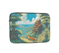 Lightweight Laptop Bag cute little fox Printed Shockproof Protective Case Suitable For Office And Travel 13 inch